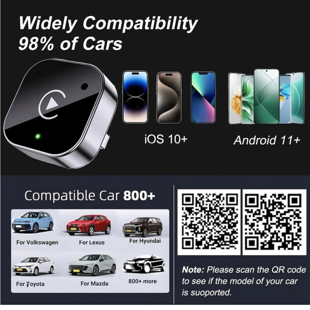 Wireless CarPlay Adapter - Black